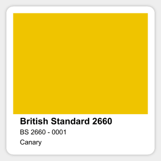 Canary Yellow British Standard 0001 Colour Swatch Sticker